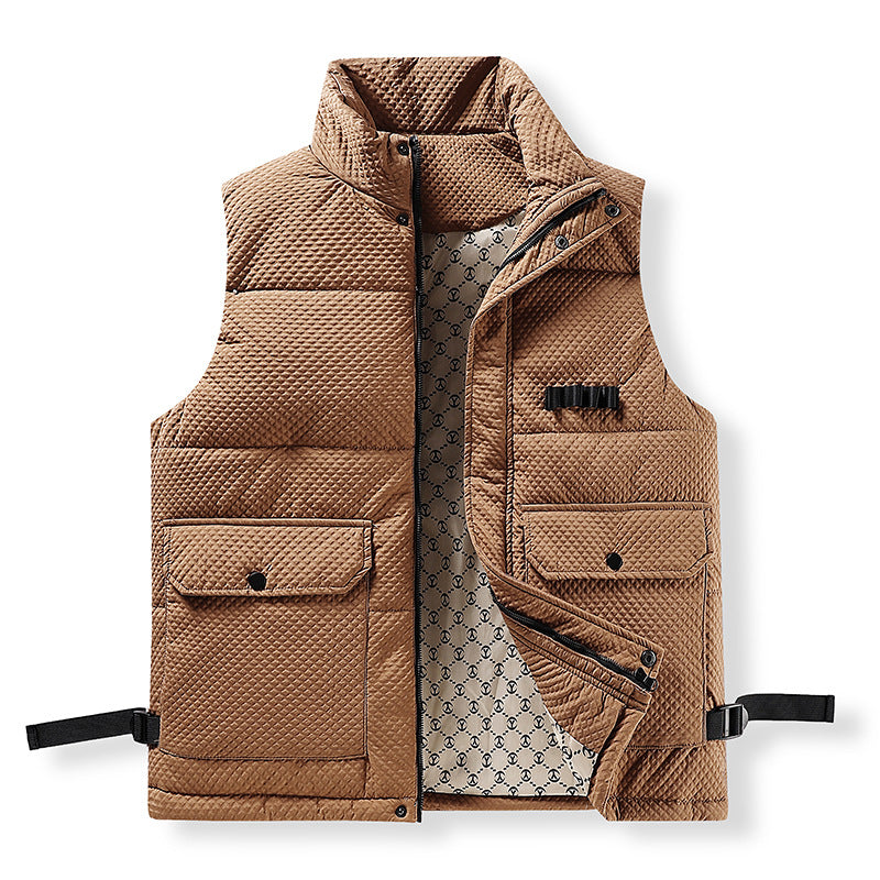 Herren Utility-Steppweste mit Thermofutter, Fronttaschen und verstellbaren Seitengurten Nord Taschen