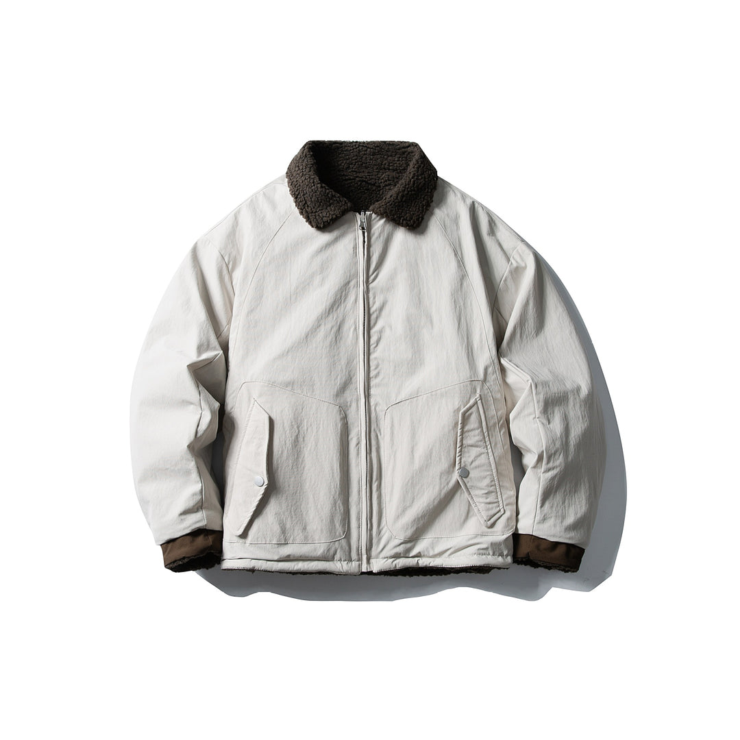 Herren Kurz geschnittener Isolations‑Blouson mit Sherpa‑Kragen und Klappentaschen Nord Taschen