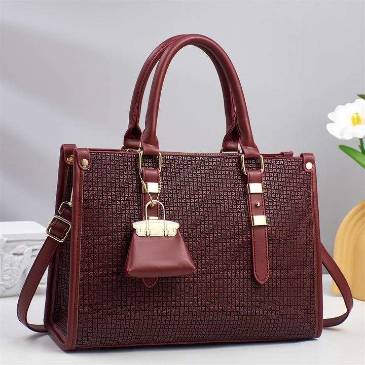 Damen strukturierte Handtasche mit abnehmbarer Mini-Tasche Nord Taschen