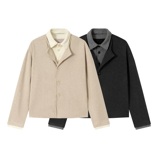Herren Kurzblouson im Layer‑Look mit Kontrastkragen Nord Taschen