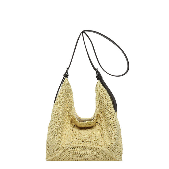 Damen Häkel-Handtasche mit strukturiertem Design und verstellbarem Schulterriemen Nord Taschen
