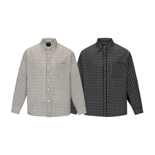 Herren Kariertes Flanellhemd im Overshirt‑Stil mit aufgesetzter Brusttasche Nord Taschen