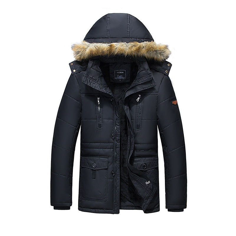 Herren urbaner Thermo-Parka mit wärmender Teddyinnenlage, Kunstfellkapuze und Mehrfachtaschen Nord Taschen