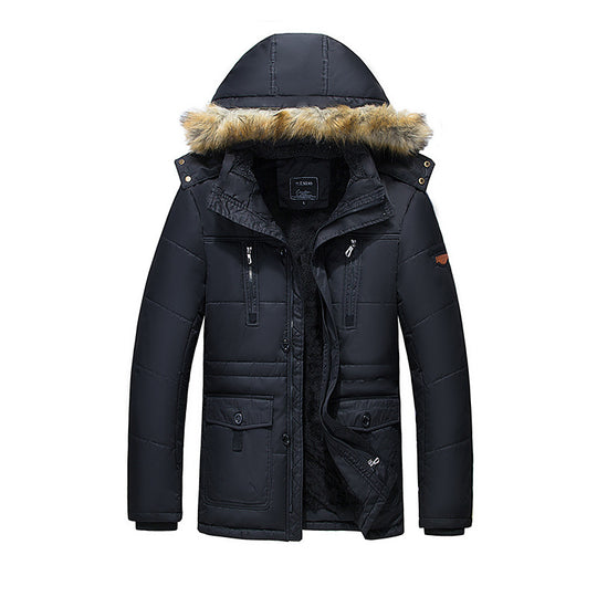 Herren urbaner Thermo-Parka mit wärmender Teddyinnenlage, Kunstfellkapuze und Mehrfachtaschen Nord Taschen