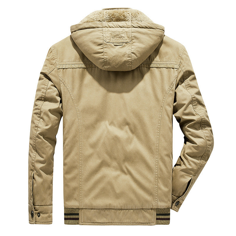 Herren Utility-Kapuzenjacke im Field-Parka-Stil mit Thermofutter und Multifunktions-Taschen Nord Taschen
