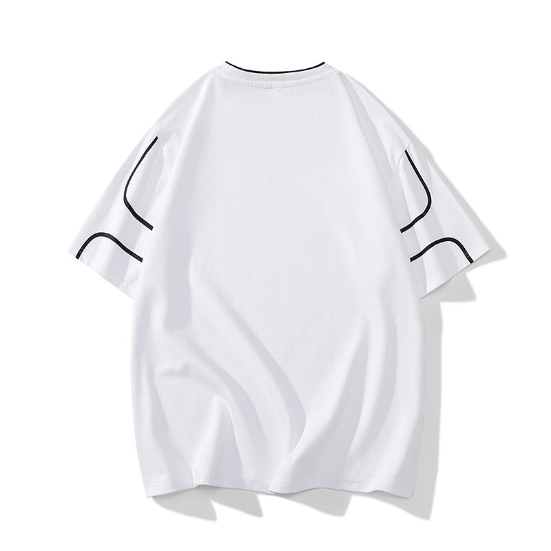 Herren Oversize-T-Shirt aus Baumwollmix mit Kontrastpaspelierung und Dropped-Shoulder Nord Taschen