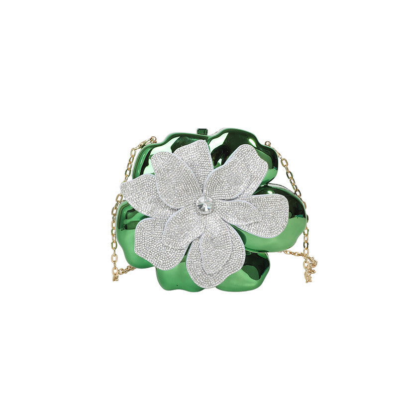 Damen Clutch mit floralem Design und glamourösem Glitzereffekt Nord Taschen