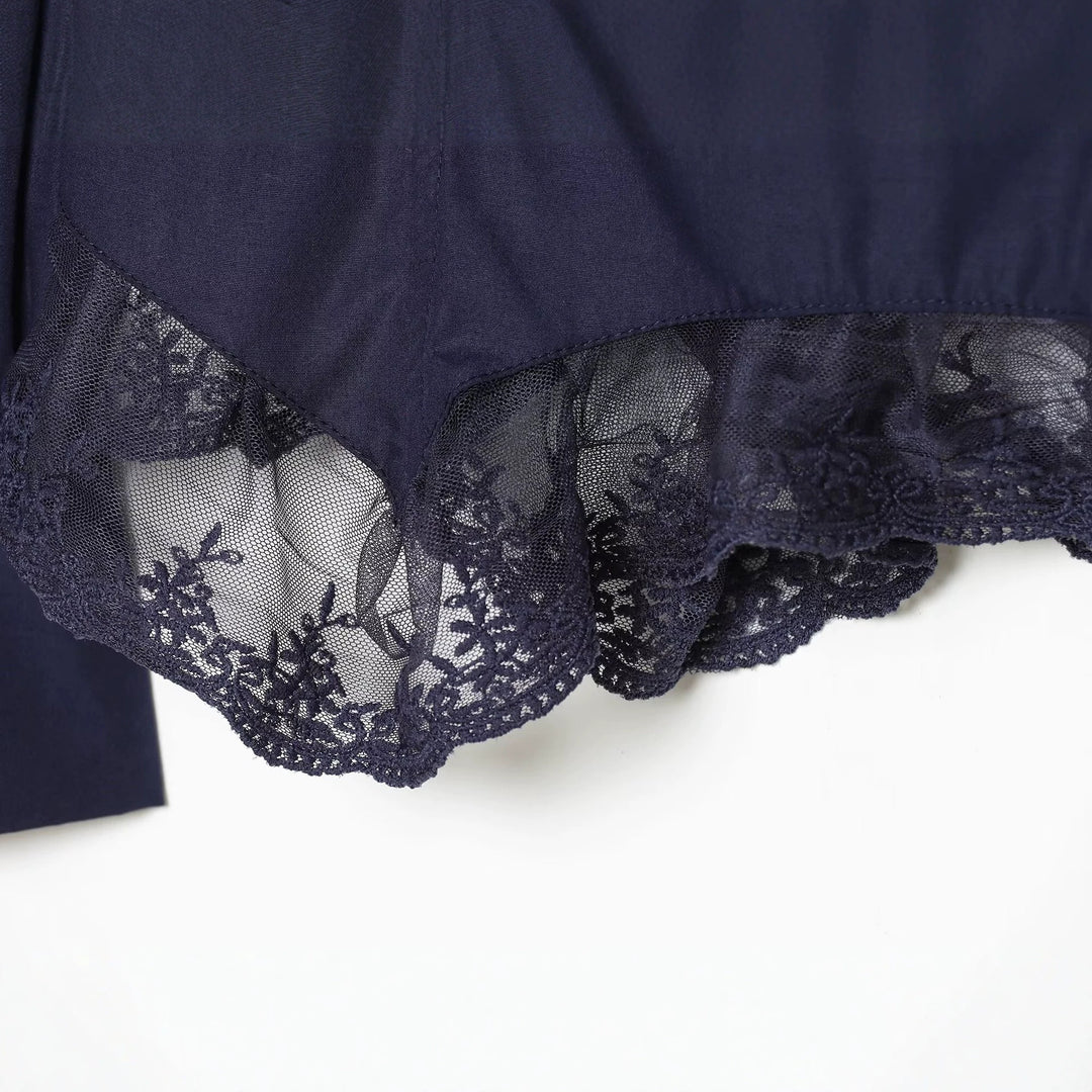 Damen Bluse mit Volumenärmeln und Spitzenbesatz Nord Taschen