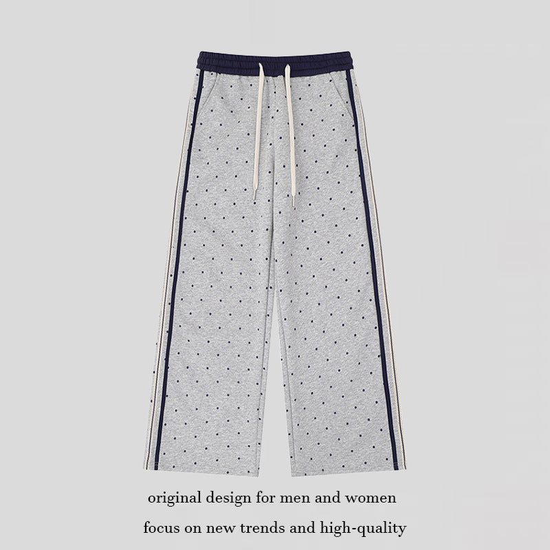 Damen Weite Relax‑Loungehose im Palazzo‑Schnitt mit Komfortbund, Kordelzug und seitlichen Kontraststreifen Nord Taschen