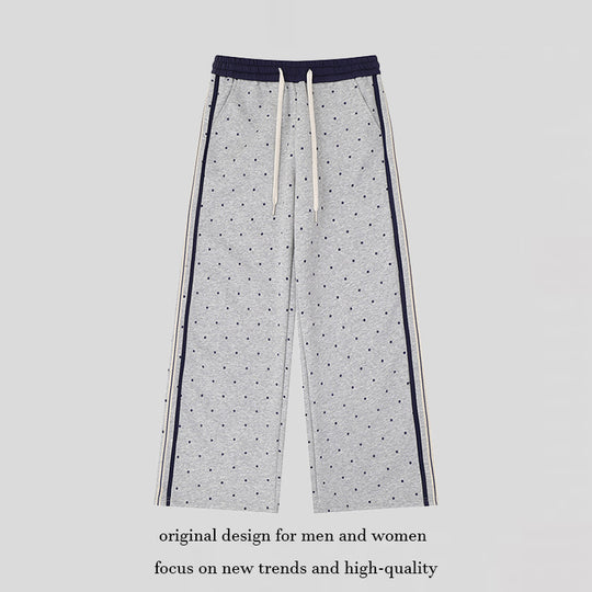 Damen Weite Relax‑Loungehose im Palazzo‑Schnitt mit Komfortbund, Kordelzug und seitlichen Kontraststreifen Nord Taschen