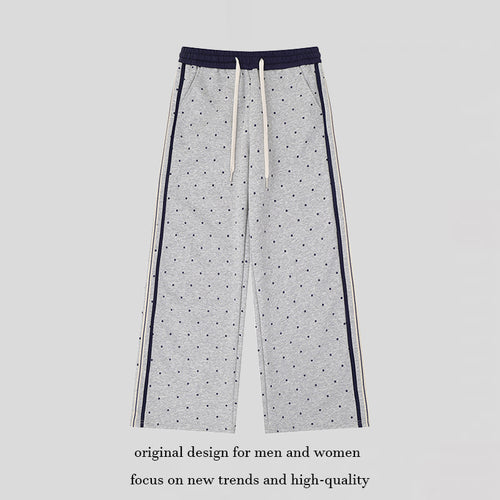 Damen Weite Relax‑Loungehose im Palazzo‑Schnitt mit Komfortbund, Kordelzug und seitlichen Kontraststreifen Nord Taschen