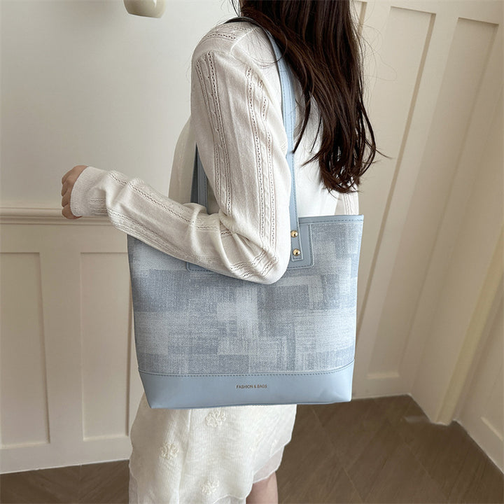 Damen elegante Shopper-Tasche mit strukturiertem Gewebe und robusten Trageriemen Nord Taschen