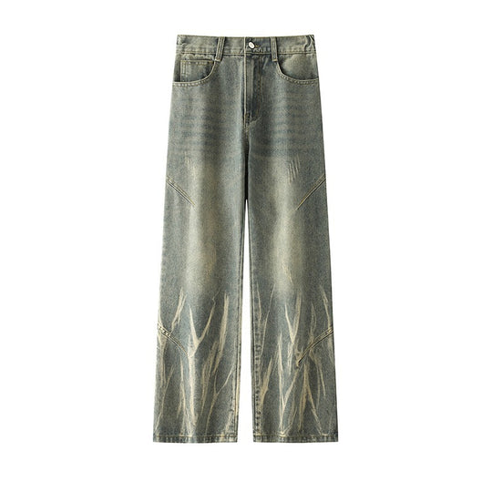 Damen Trendige Weitbein-Jeans Nord Taschen