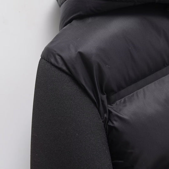 Damen Gekürzte gesteppte Hybrid‑Wattierte Jacke mit Kapuze Nord Taschen