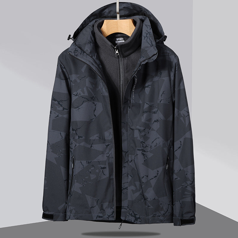 Damen zweilagige Softshelljacke mit abnehmbarer Fleece-Innenjacke und Kapuze Nord Taschen
