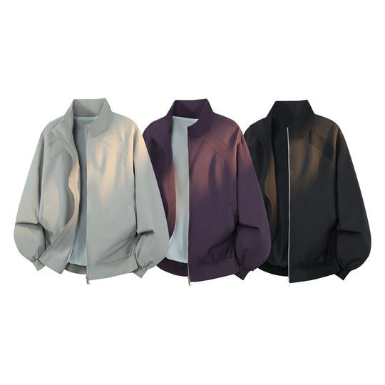 Damen Blouson‑Jacke im Oversize‑Schnitt mit Ballonärmeln, Stehkragen & elastischem Bund Nord Taschen