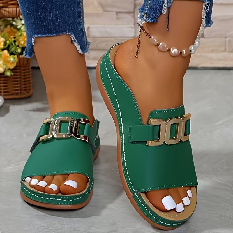 Damen elegante Zehentrenner-Sandalen mit dekorativem Schmuckdetail Nord Taschen