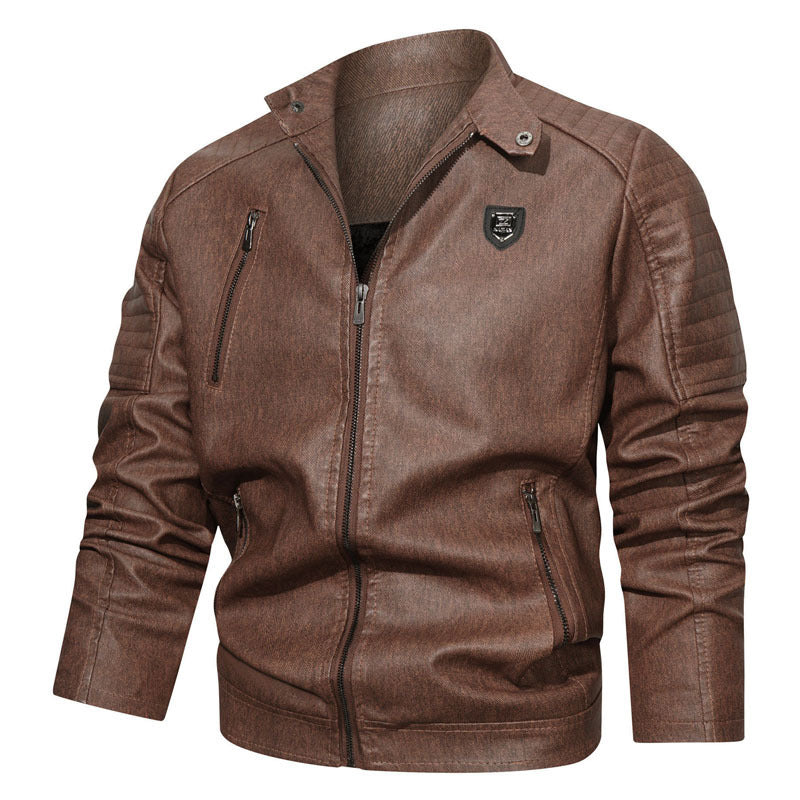 Herren robustes Denim‑Look Fieldblouson mit gesteppter Schulterpartie und Reißverschlussdetails Nord Taschen