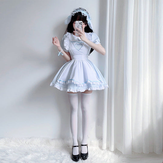 Damen verspieltes Kostümkleid im Lolita-Stil mit Rüschendetails und Kräuseln Nord Taschen