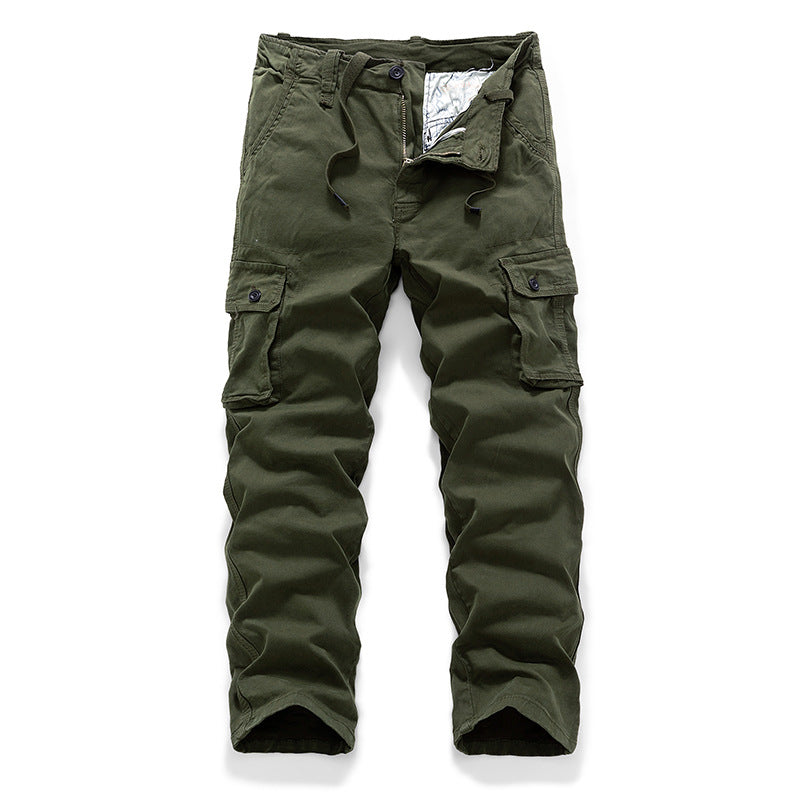 Herren Robust-Canvas Cargohhose mit Tunnelzugbund, Knieabnähern und Mehrfach-Klappentaschen Nord Taschen