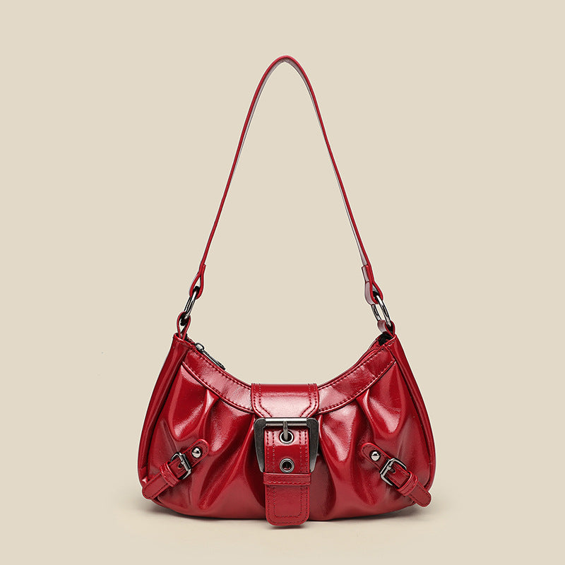 Damen Hobo-Tasche mit modernem Faltendesign und hochwertigem Kunstleder Nord Taschen