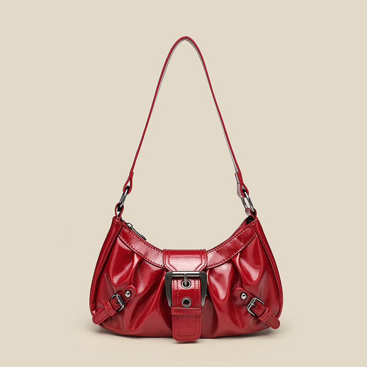 Damen Hobo-Tasche mit modernem Faltendesign und hochwertigem Kunstleder Nord Taschen
