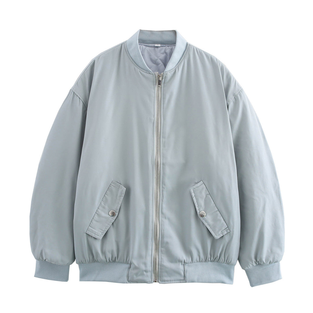 Damen Boxy Bomberjacke im Oversize‑Look mit Reißverschluss und abgeschrägten Pattentaschen Nord Taschen