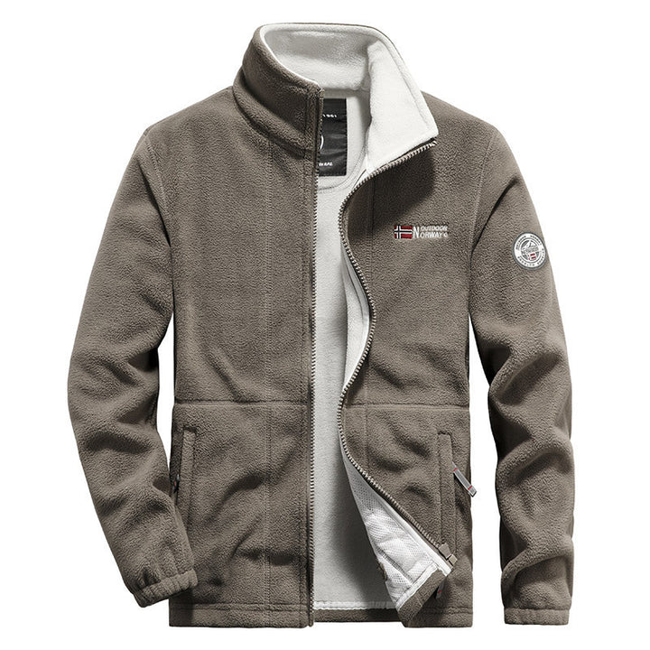 Herren  hochwertige Microfleece-Outdoorjacke mit Stehkragen, durchgehendem Reißverschluss und isolierendem Fleece-Innenfutter Nord Taschen