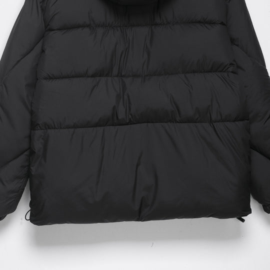 Damen Voluminöse Oversize Daunenjacke mit Kapuze und Kordelzug Nord Taschen
