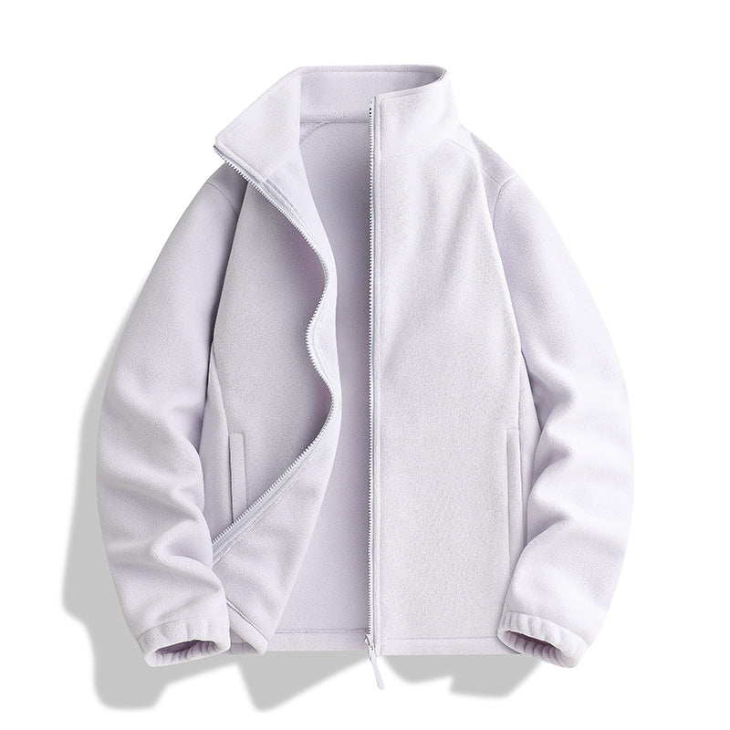 Unisex Fleecejacke mit Stehkragen, durchgehendem Reißverschluss und elastischen Bündchen Nord Taschen