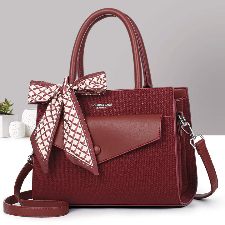 Damen elegante Handtasche mit modischem Schal Nord Taschen
