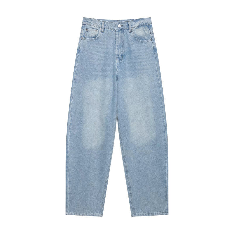 Damen Hochtaillierte weite Streifenjeans im Retro‑Look Nord Taschen
