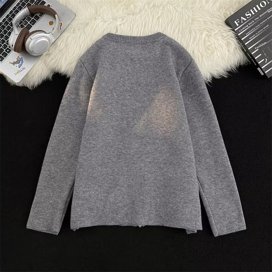 Damen Kurz geschnittene Feinstrick-Cardigan mit durchgehendem Reißverschluss und Eingrifftaschen Nord Taschen