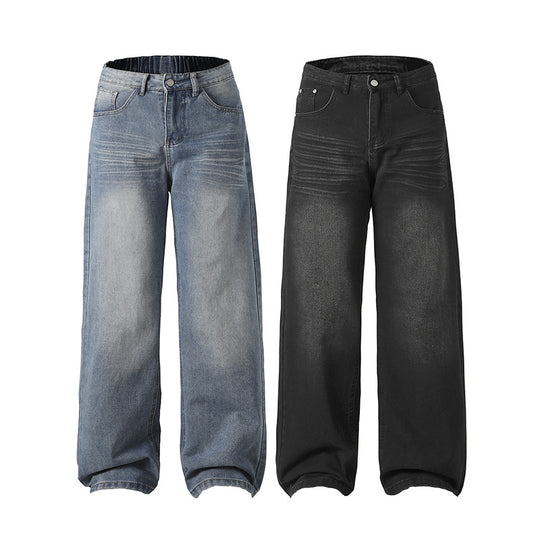 Herren Baggy-Jeans im ultralangen Palazzoschnitt mit dezenter Faltenoptik Nord Taschen