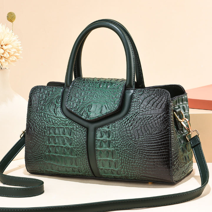 Damen elegante Handtasche im luxuriösen Krokodil-Look Nord Taschen