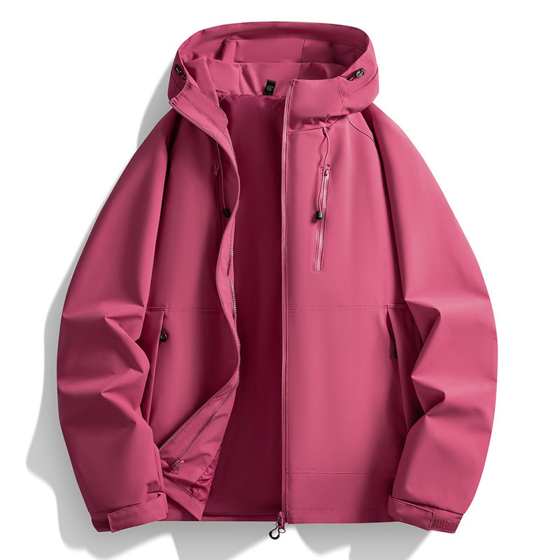 Herren Softshelljacke mit Kapuze, winddichter Außenlage, verstellbarem Saum & Reißverschluss-Taschen Nord Taschen