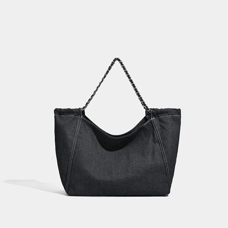 Damen praktische Denim Shopper-Tasche Nord Taschen