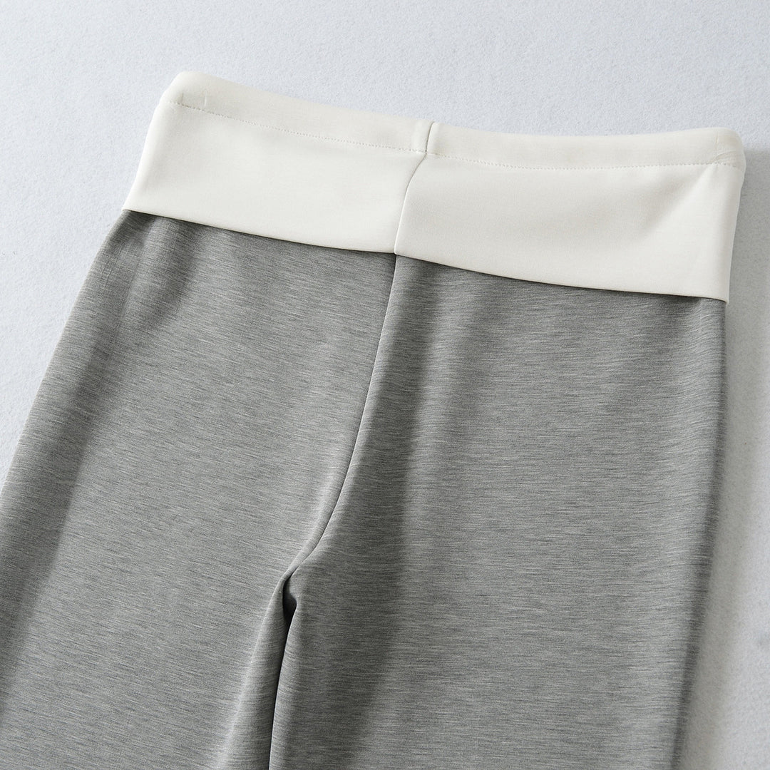 Damen Hochgeschnittene Schlag‑Jogginghose mit Umschlagbund und Kordel Nord Taschen