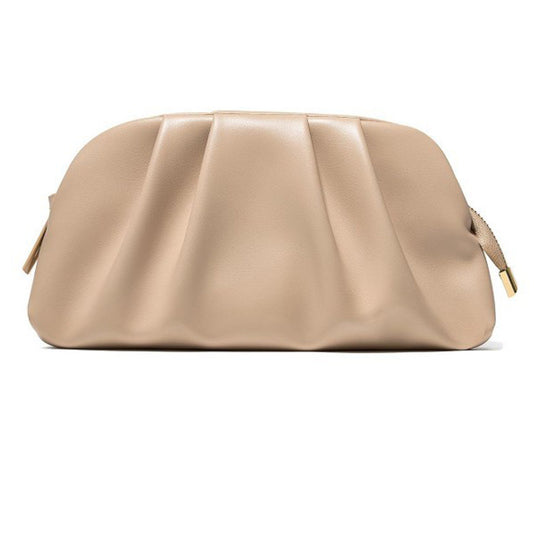 Damen Clutch mit luxuriösem metallic Finish und feinen Faltendesign Nord Taschen