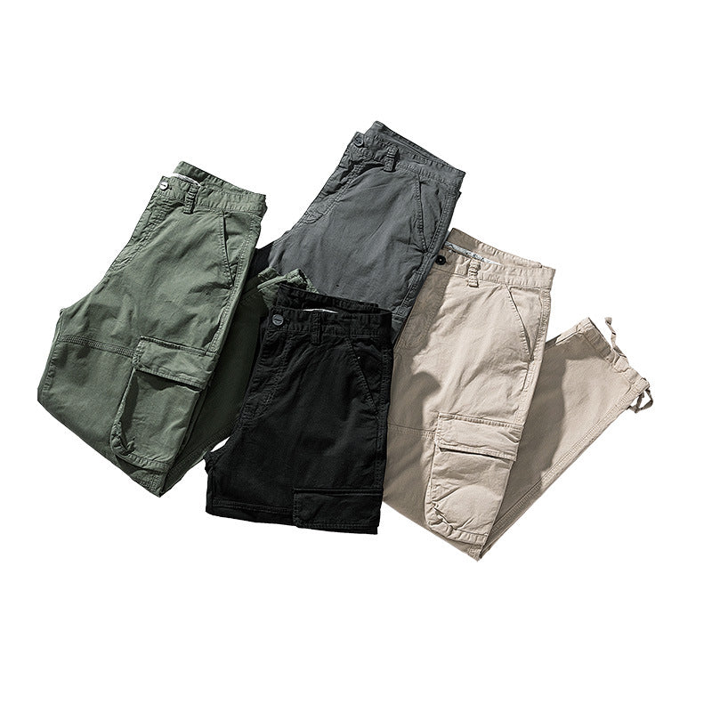 Herren Cargo‑Hose im Utility‑Workwear‑Stil mit großen Klappentaschen, Kniepaneelen und Kordelabschluss Nord Taschen