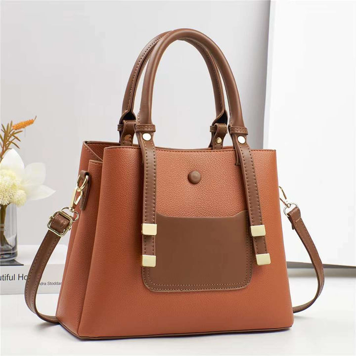 Damen elegante Handtasche mit abnehmbarem Schultergurt und praktischem Frontfach Nord Taschen