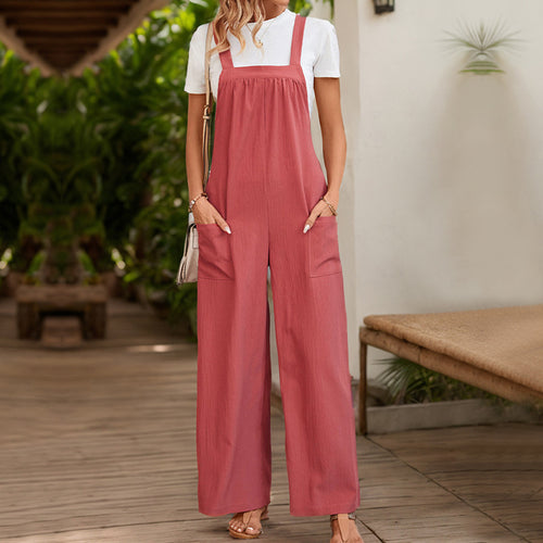 Damen Lässiger Jumpsuit Nord Taschen
