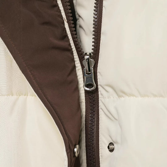 Damen Stepp-Daunenjacke mit hohem Stehkragen und abnehmbarer Kapuze Nord Taschen