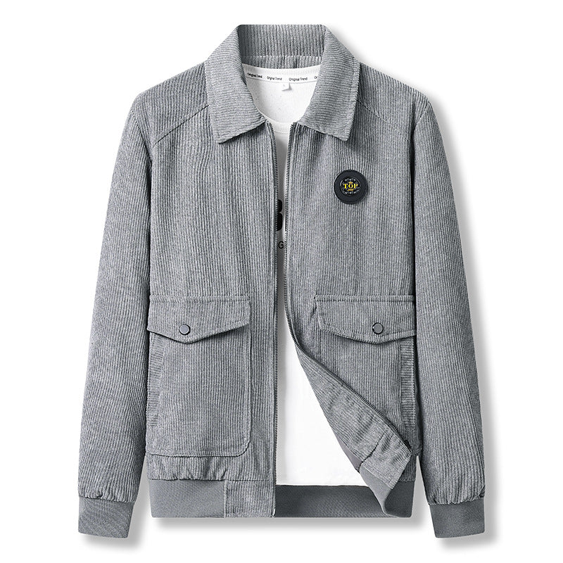 Herren Cordjacke mit praktischem Zip Nord Taschen