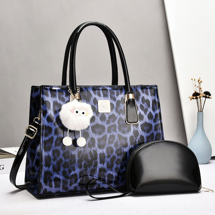 Damen Handtasche mit elegantem Leopardenmuster und abnehmbarer Clutch Nord Taschen