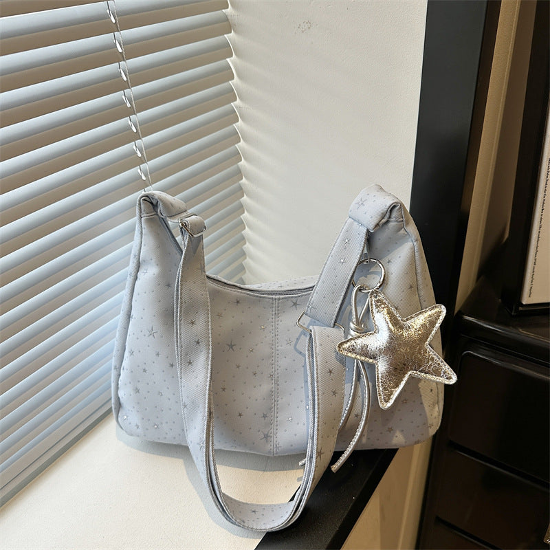 Damen Hobo-Tasche mit funkelndem Sternenmotiv und gepolstertem Tragegriff Nord Taschen
