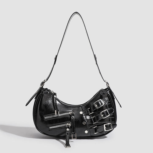 Damen Designer Umhängetasche mit stilvollen Schnallen und praktischen Reißverschlüssen Nord Taschen