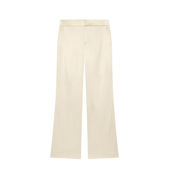 Damen Zweiteiliges Satinset: Cropped Bomberjacke mit Rippbündchen und hochtaillierte Wide‑Leg Hose Nord Taschen