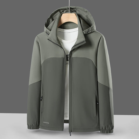 Herren Leichte Softshell-Windjacke mit Kapuze, wasserabweisender Membran und Reißverschlusstaschen Nord Taschen