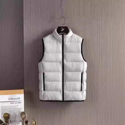 Herren Slim-Fit ultraleichte Stepp-Thermoweste mit hochschließendem Kragen und wasserabweisenden Reißverschlüssen Nord Taschen
